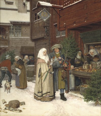 The Christmas Fair, 1872 by Georg Rosen